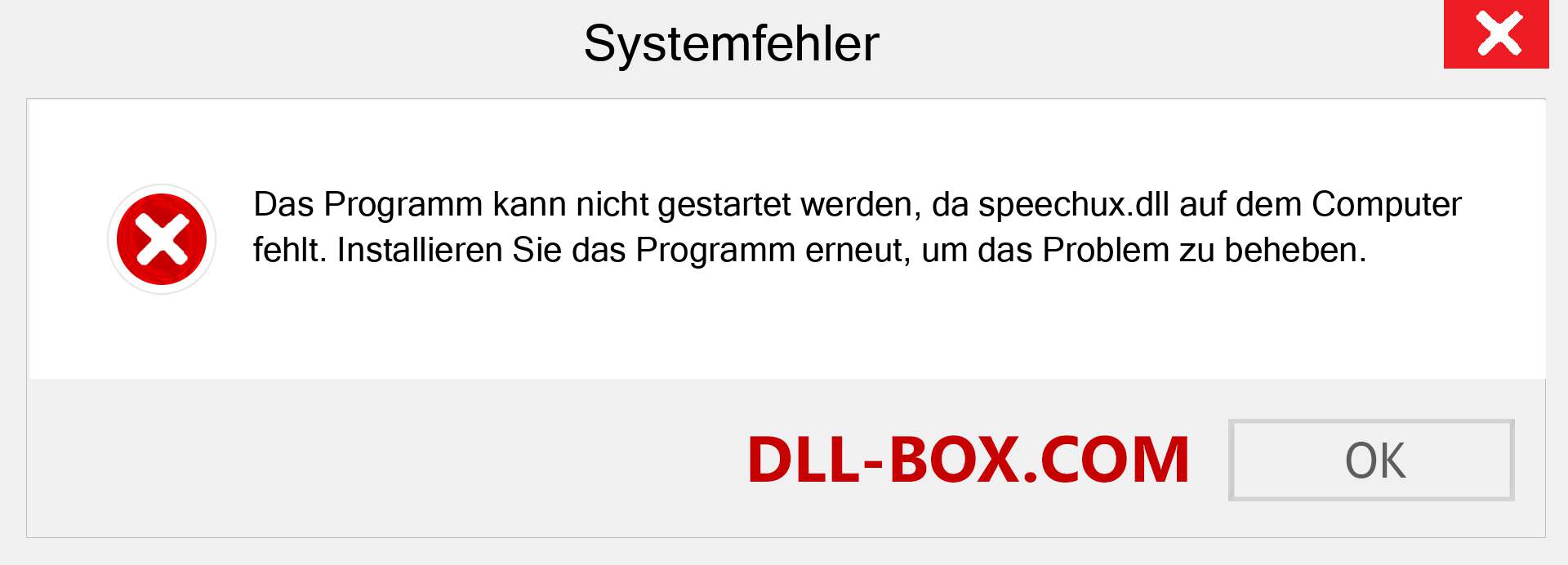 speechux.dll-Datei fehlt?. Download für Windows 7, 8, 10 - Fix speechux dll Missing Error unter Windows, Fotos, Bildern