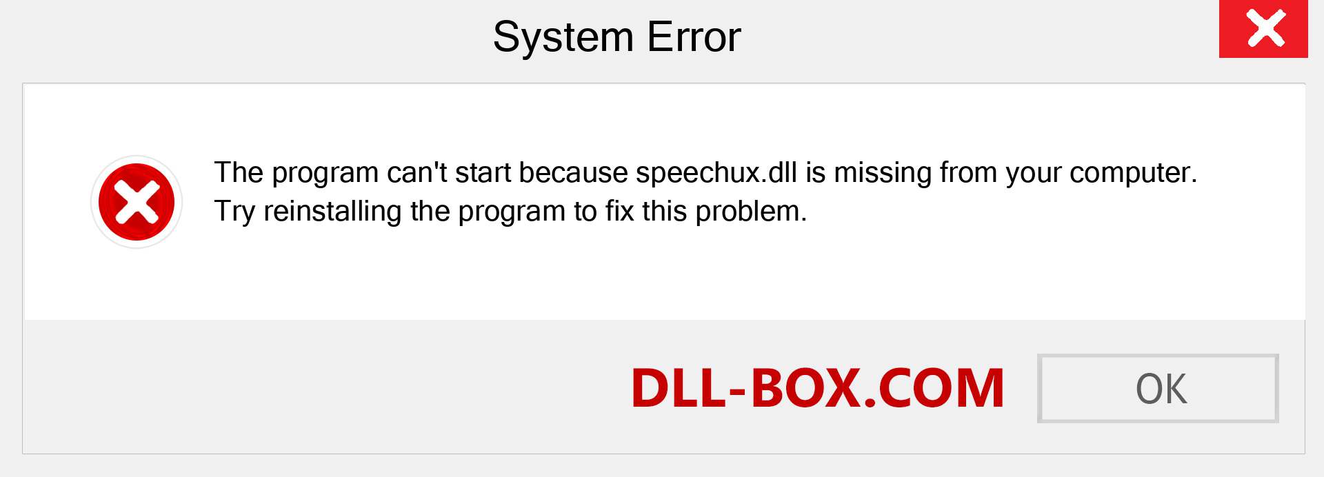  speechux.dll file is missing?. Download for Windows 7, 8, 10 - Fix  speechux dll Missing Error on Windows, photos, images