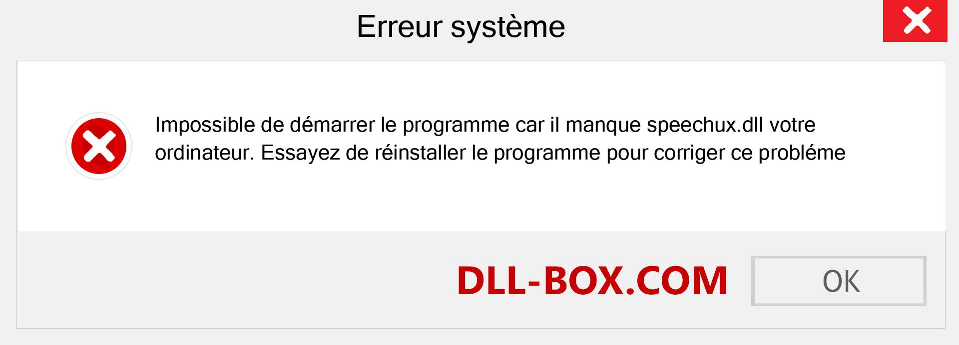 Le fichier speechux.dll est manquant ?. Télécharger pour Windows 7, 8, 10 - Correction de l'erreur manquante speechux dll sur Windows, photos, images